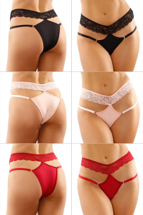 Female Sex Toys Fantasy Lingerie Ren Microfiber Panty With DoubleStrap Waistband All Sizes