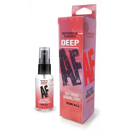 Little Genie Productions Male Sex Toys Deep AF Flavored Deep Throat Numbing Spray 1 oz All Flavors