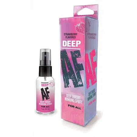 Little Genie Productions Male Sex Toys Deep AF Flavored Deep Throat Numbing Spray 1 oz All Flavors
