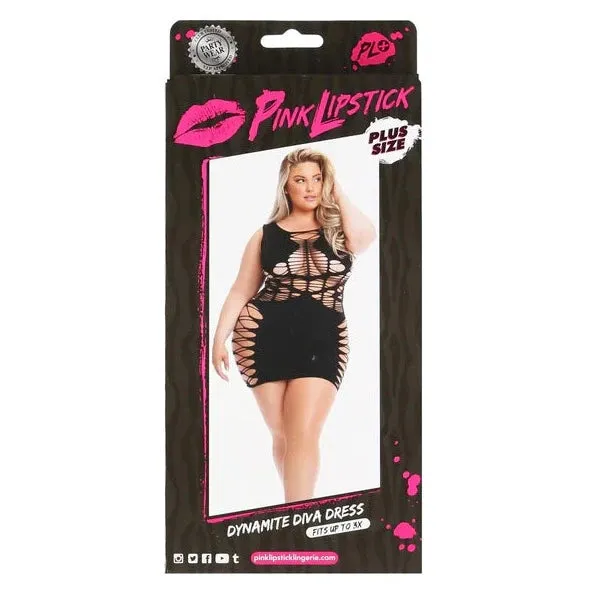 Pink Lipstick Lingerie Vibrators Pink Lipstick Lingerie DYNAMITE DIVA DRESS Black