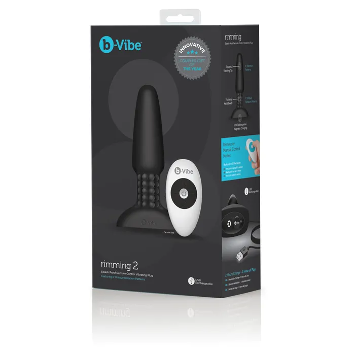 Anal bVibe bVibe Rimming 2 Rotating and Vibrating Remote Control Butt Plug
