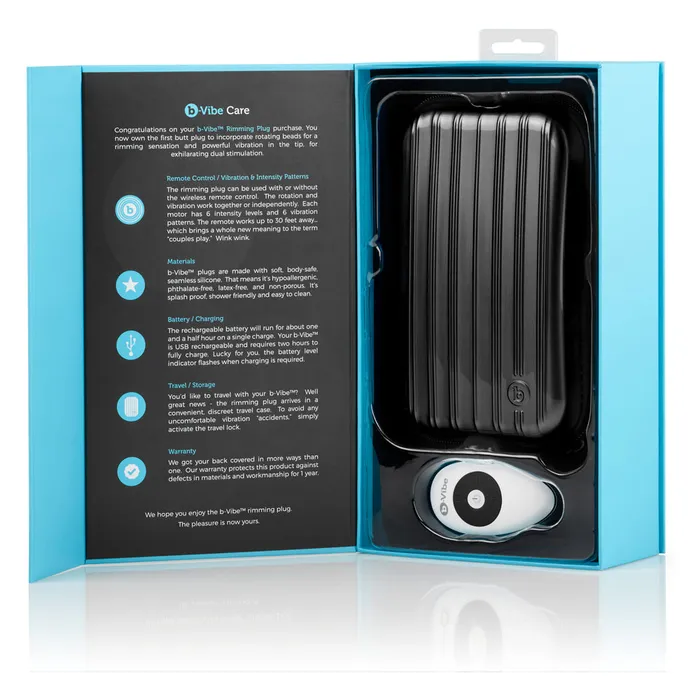 Anal bVibe bVibe Rimming 2 Rotating and Vibrating Remote Control Butt Plug