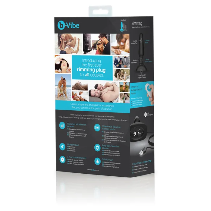 Anal bVibe bVibe Rimming 2 Rotating and Vibrating Remote Control Butt Plug