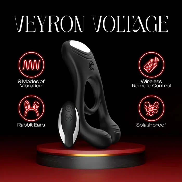 Male Sex Toys FRISKY BUSINESS SG Veyron Voltage Remote Control Vibrating Cock Ring