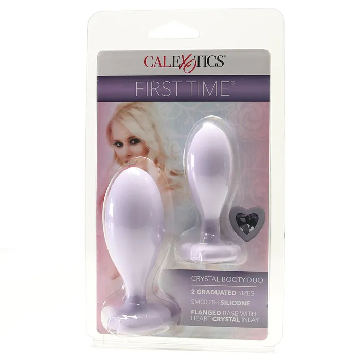 CalExotics Anal First Time Crystal Booty Butt Plug Duo in Purple CalExotics Anal First Time Crystal Booty Butt Plug Duo in Purple