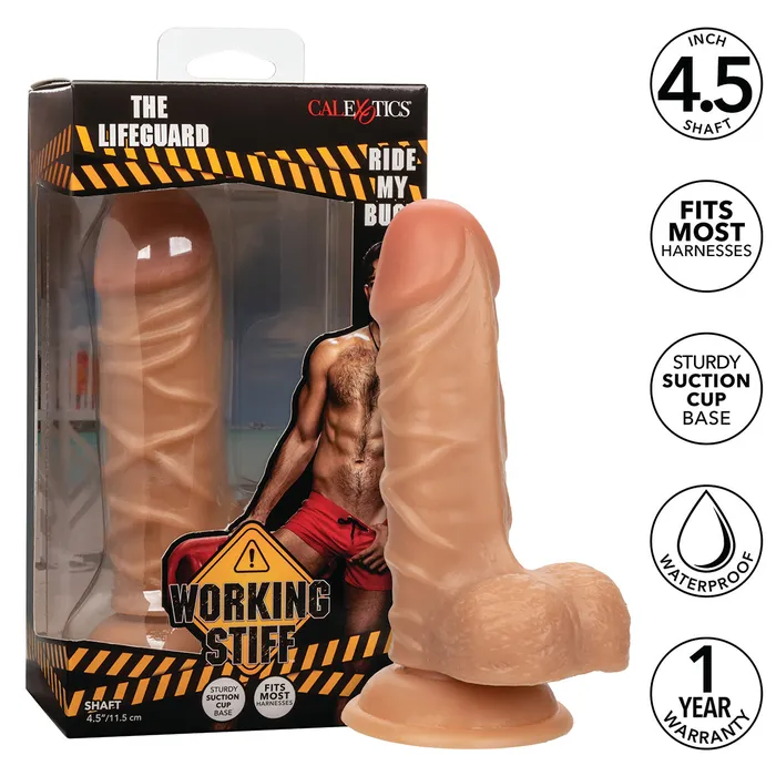 CalExotics Dildos CaleXOtics Working Stiff The Lifeguard 45 Dong Light Tan