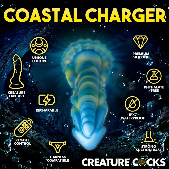 Female Sex Toys Creature Cocks Sea Stallion Vibrating Silicone Dildo With Remote Creature Cocks