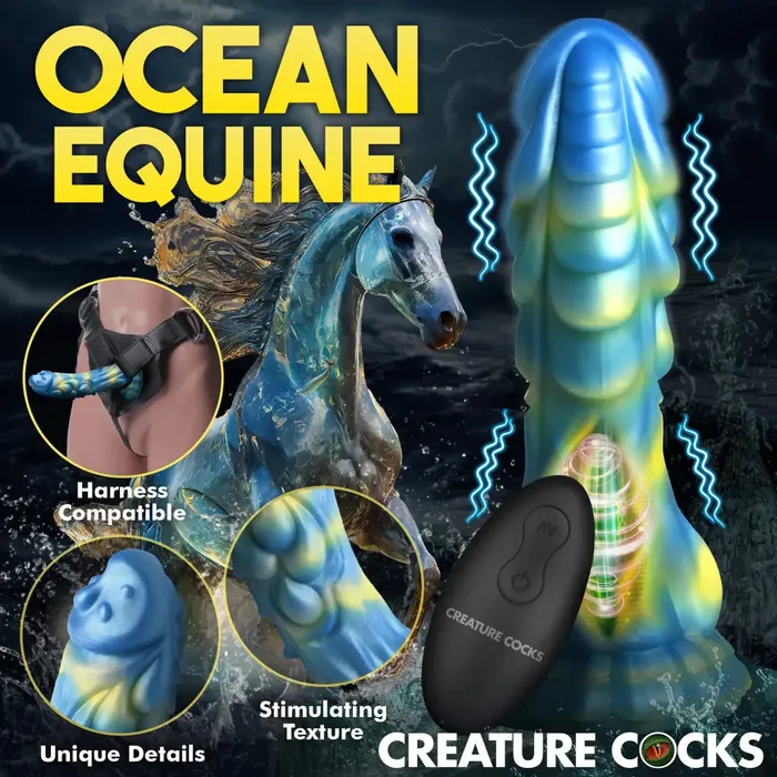 Female Sex Toys Creature Cocks Sea Stallion Vibrating Silicone Dildo With Remote Creature Cocks
