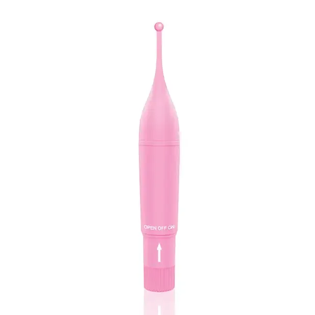 Vibrators Icon Brands INC The 9s Clitterific Pearl Point Clitoral Stimulator Pink