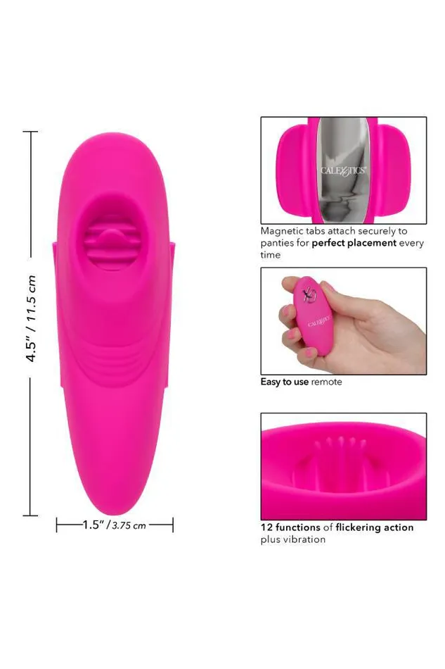 Female Sex Toys Cal Exotics Cal Exotics LockNPlay Remote Flicker Panty Teaser Pink