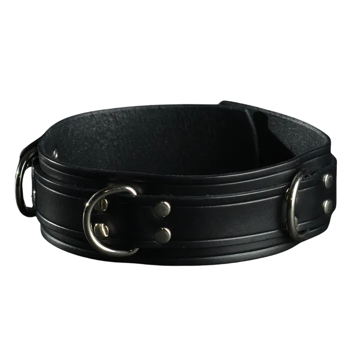 Restraints SAX Leather Bondage Collar 4 D Rings SAX Leather