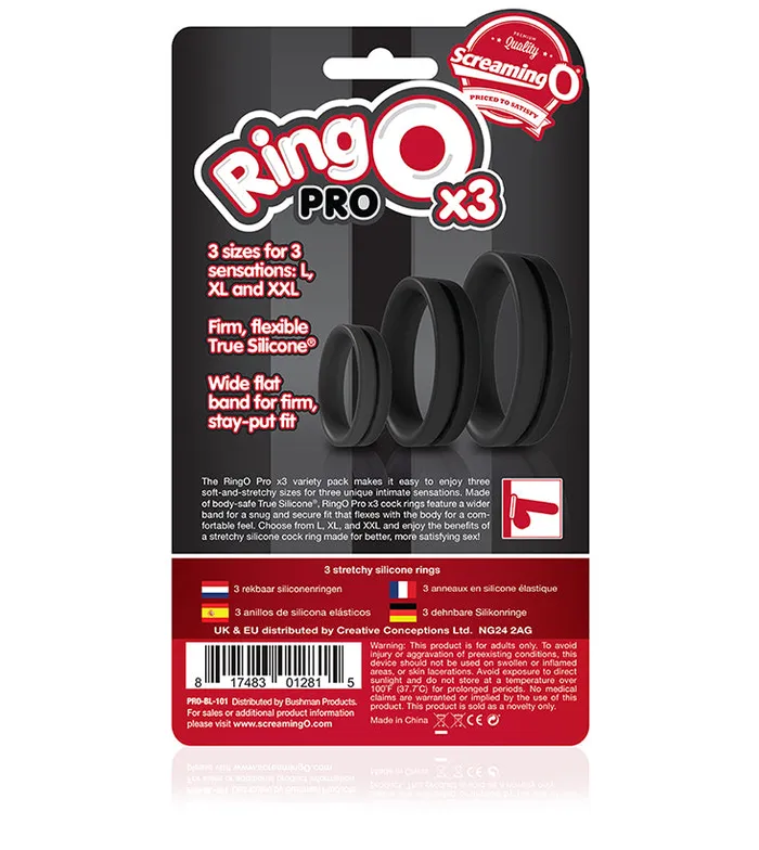 RingO Prox3 Black by ScreamingO Screaming O Anal