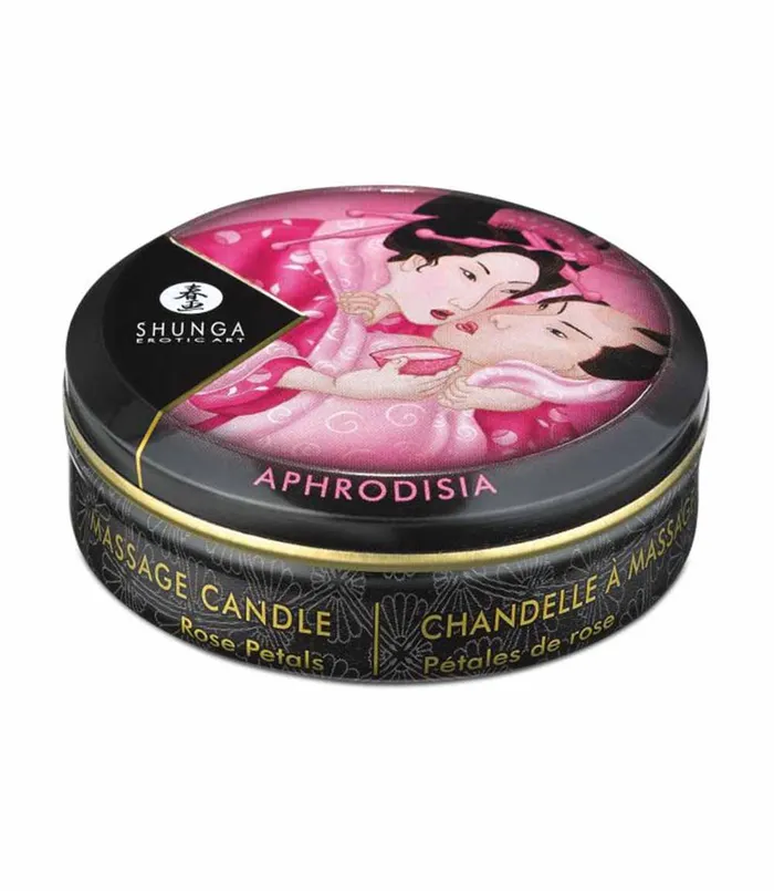 Shunga Vibrators Shunga Aphrodisia Mini Massage Candle Rose Petals