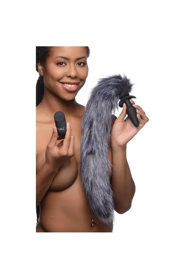 XR Brands Female Sex Toys XR Brands Tailz SnapOn Vibrating Silicone Plug with 3 Interchangeable Tails