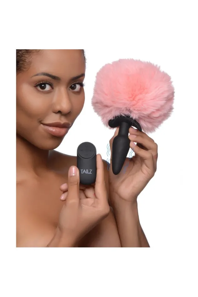 XR Brands Female Sex Toys XR Brands Tailz SnapOn Vibrating Silicone Plug with 3 Interchangeable Tails