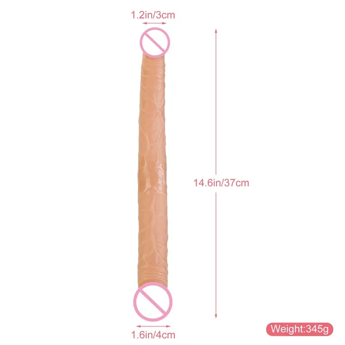Female Sex Toys LAZADASEXTOYS Extra Long Double Heads Realistic Dildo Sex Toys For Women Lesbian Vaginal Anal Gspot Stimulate Flexible Aritifical Penis