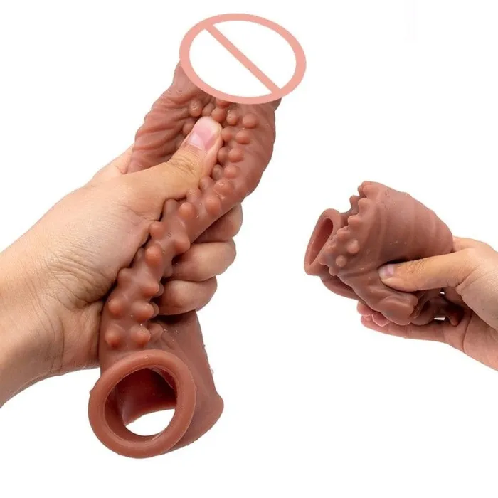 Male Sex Toys Lovegasm Horny Elephant Thick Vibrating Silicone Penis Extension