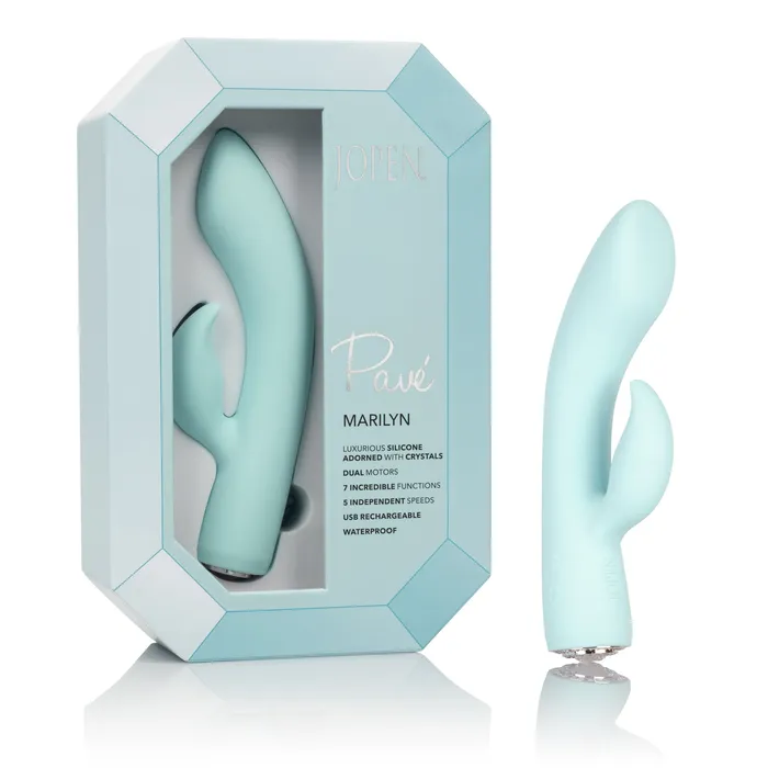 California Exotics Calexotics Pave Silicone Rabbit Vibrator Marilyn Blue Vibrators