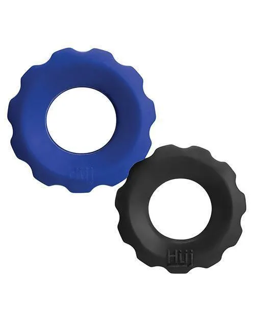 Male Sex Toys Blue Ox Designs LLCDba Oxballs Hunky Junk Cog Ring 2 Size Double Pack Pack Of 2