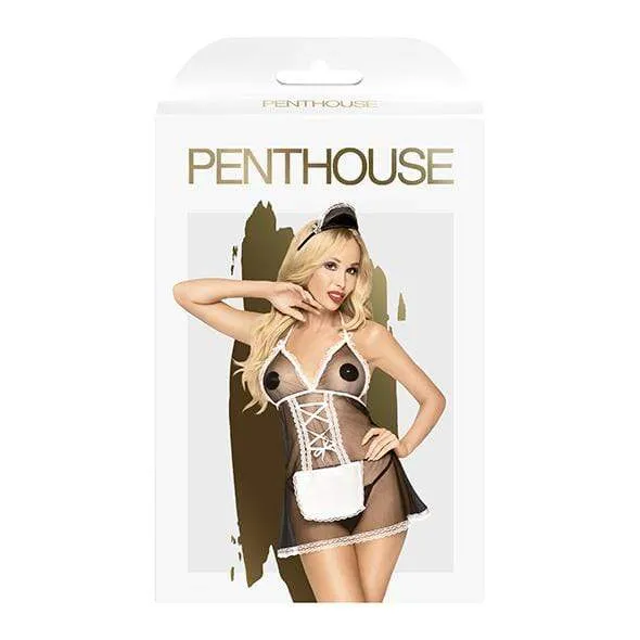 Penthouse Female Sex Toys Penthouse Teaser Mesh Babydoll with Thong Maid Costume Penthouse Female Sex Toys Penthouse Teaser Mesh Babydoll with Thong Maid Costume