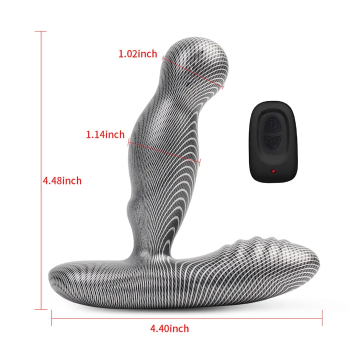 YOSPOSS Male Sex Toys Heating Prostate Massager Carbon Fiber Pattern 3 Rotation 16 Vibration