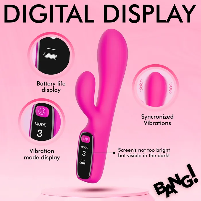 Bang Digital Silicone Rabbit Vibrator Female Sex Toys