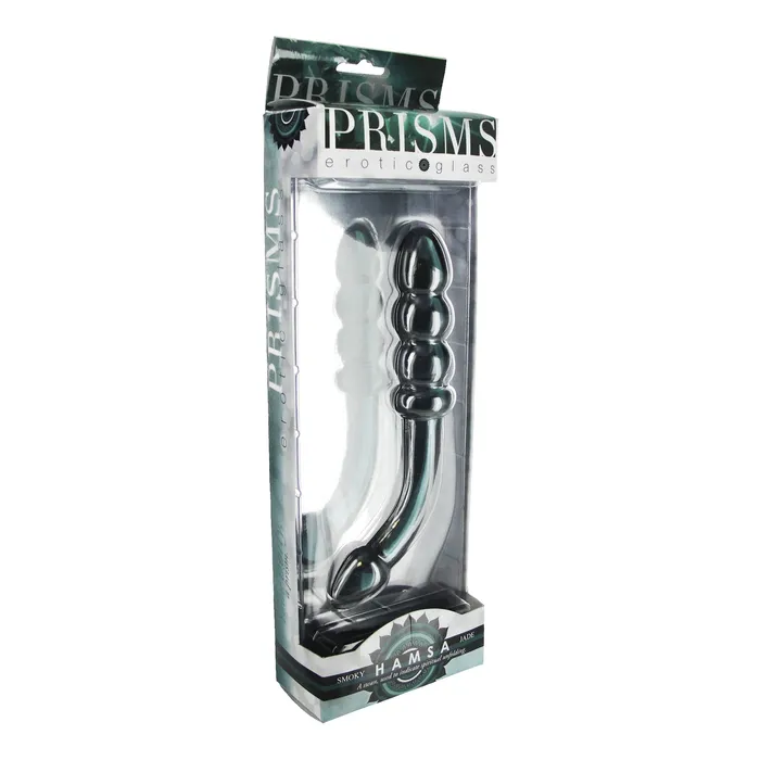 Dildos Prisms Erotic Glass Hamsa Glass Dildo Smoky Jade