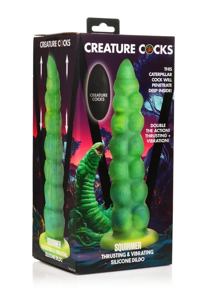 Creature Cocks Squirmer Thrusting and Vibrating Rechargeable Silicone Dildo Creature Cocks Female Sex Toys