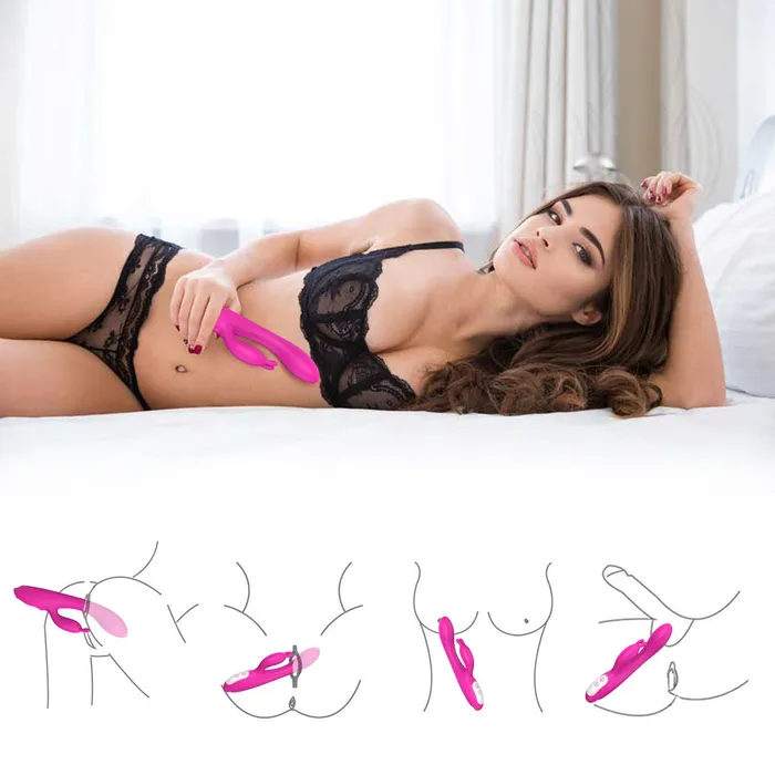 Earlypeach 2 in 1 GSpot Vibrator Clit Stimulator 9 Vibration Mode with Heating Female Sex Toys Earlypeach 2 in 1 GSpot Vibrator Clit Stimulator 9 Vibration Mode with Heating Female Sex Toys