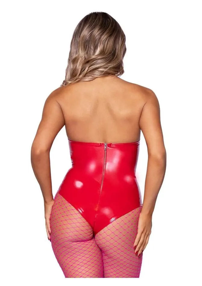 Leg Avenue Teddies And Bodies Leg Avenue Vinyl Boned Bodysuit