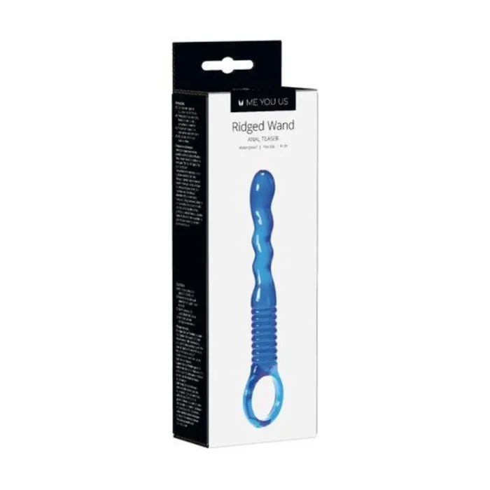 Me You Us Ridged Wand Anal Teaser Dildo Blue Me You Us Vibrators