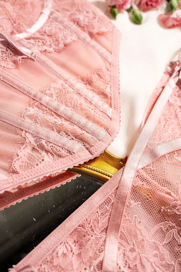 Mentionables Vibrators Lacy Side Tie Panty Blush Mentionables Vibrators Lacy Side Tie Panty Blush