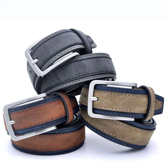 mysite Vibrators Splicing Casual Denim Belt