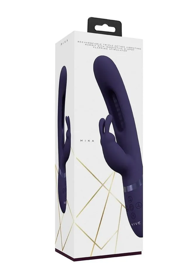 Vive by Shots Female Sex Toys Vive Mika Rechargeable Triple Motor Vibrating Rabbit with GSpot Stimulator