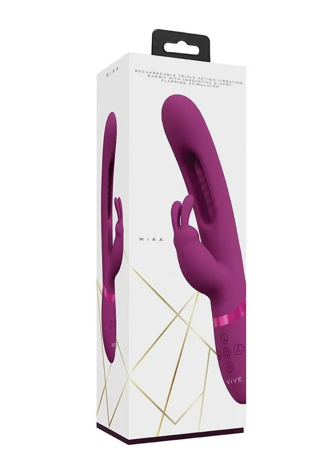 Vive by Shots Female Sex Toys Vive Mika Rechargeable Triple Motor Vibrating Rabbit with GSpot Stimulator