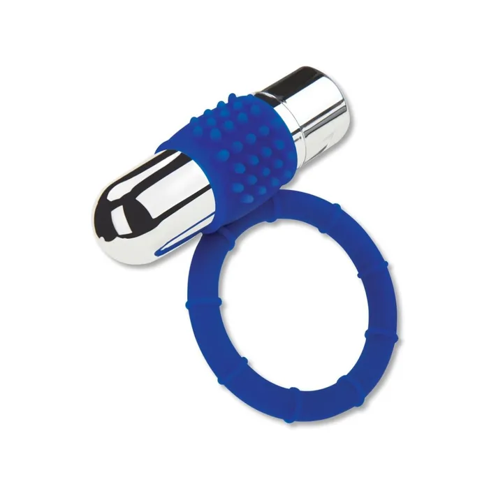 Zolo Couples Zolo Powered Bullet Vibrating Cock Ring Blue