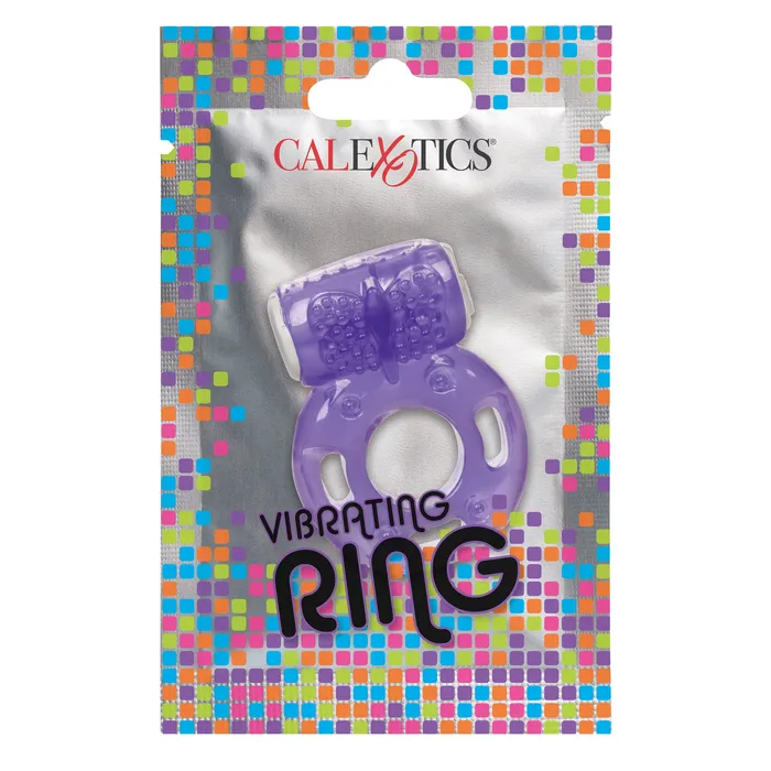 CalExotics Male Sex Toys Foil Pack Vibrating Ring Purple CalExotics Male Sex Toys Foil Pack Vibrating Ring Purple