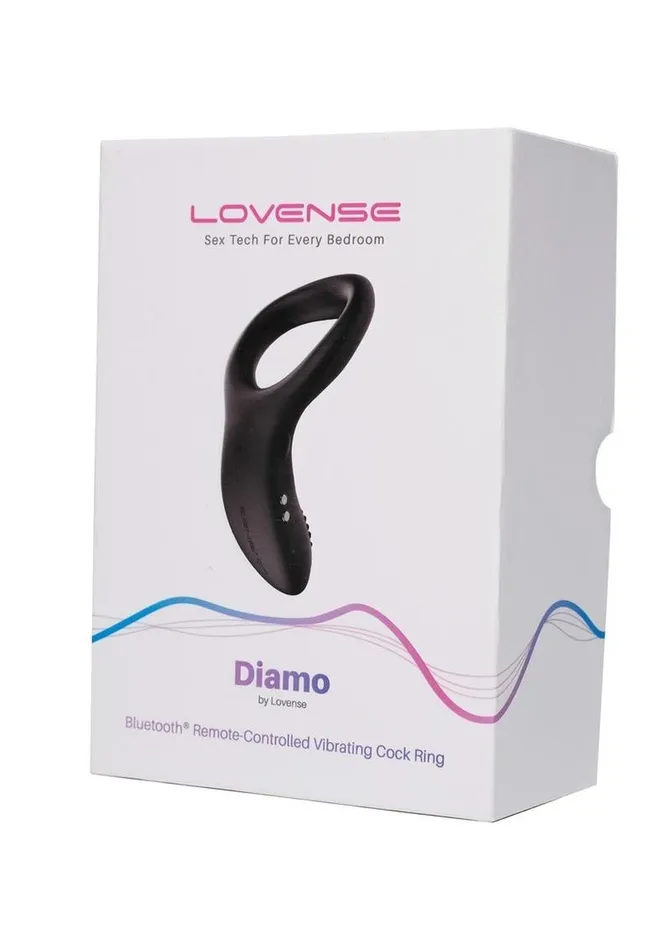 Couples Lovense Lovense Diamo Remote Controlled Vibrating Silicone Cock Ring