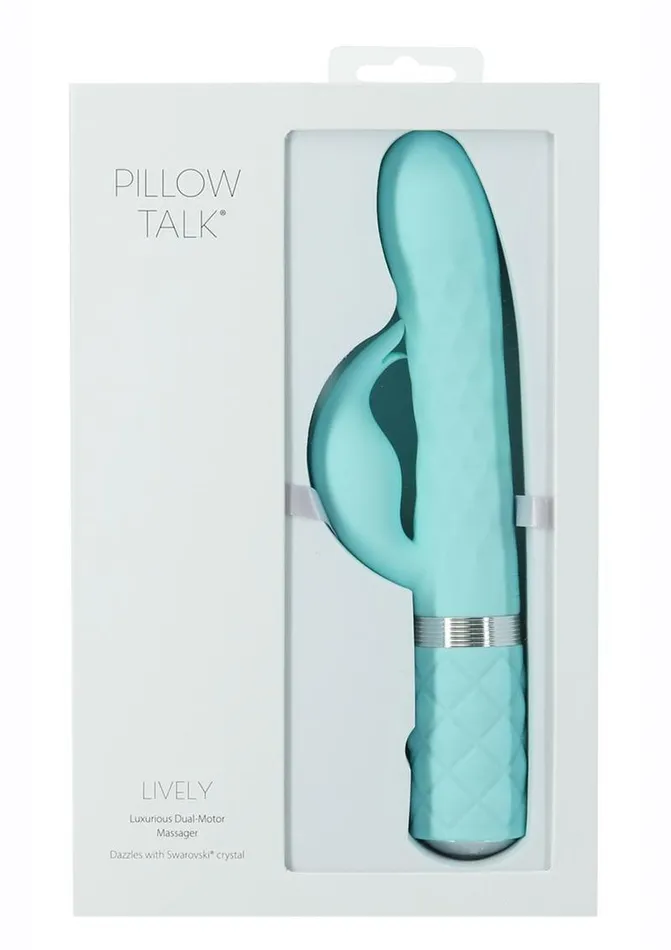 Pillow Talk Lively Silicone Rechargeable Dual Motor Massager with Swarovski Pillowtalk Female Sex Toys