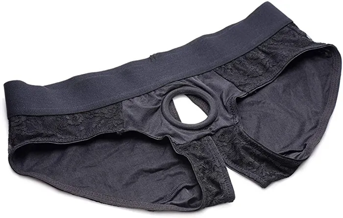 XR Brands Strap U Female Sex Toys Lace Envy Crotchless Panty Harness 2xl Black XR Brands Strap U Female Sex Toys Lace Envy Crotchless Panty Harness 2xl Black